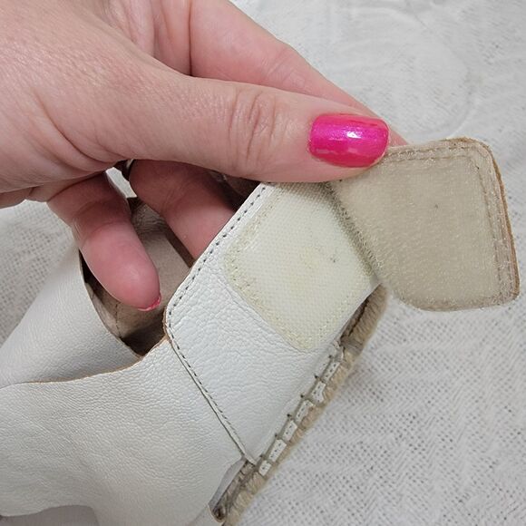 Eileen‎ Fisher Women's Willow Platform Wedge Espadrille Sandals Size 11 Ivory - Picture 9 of 16